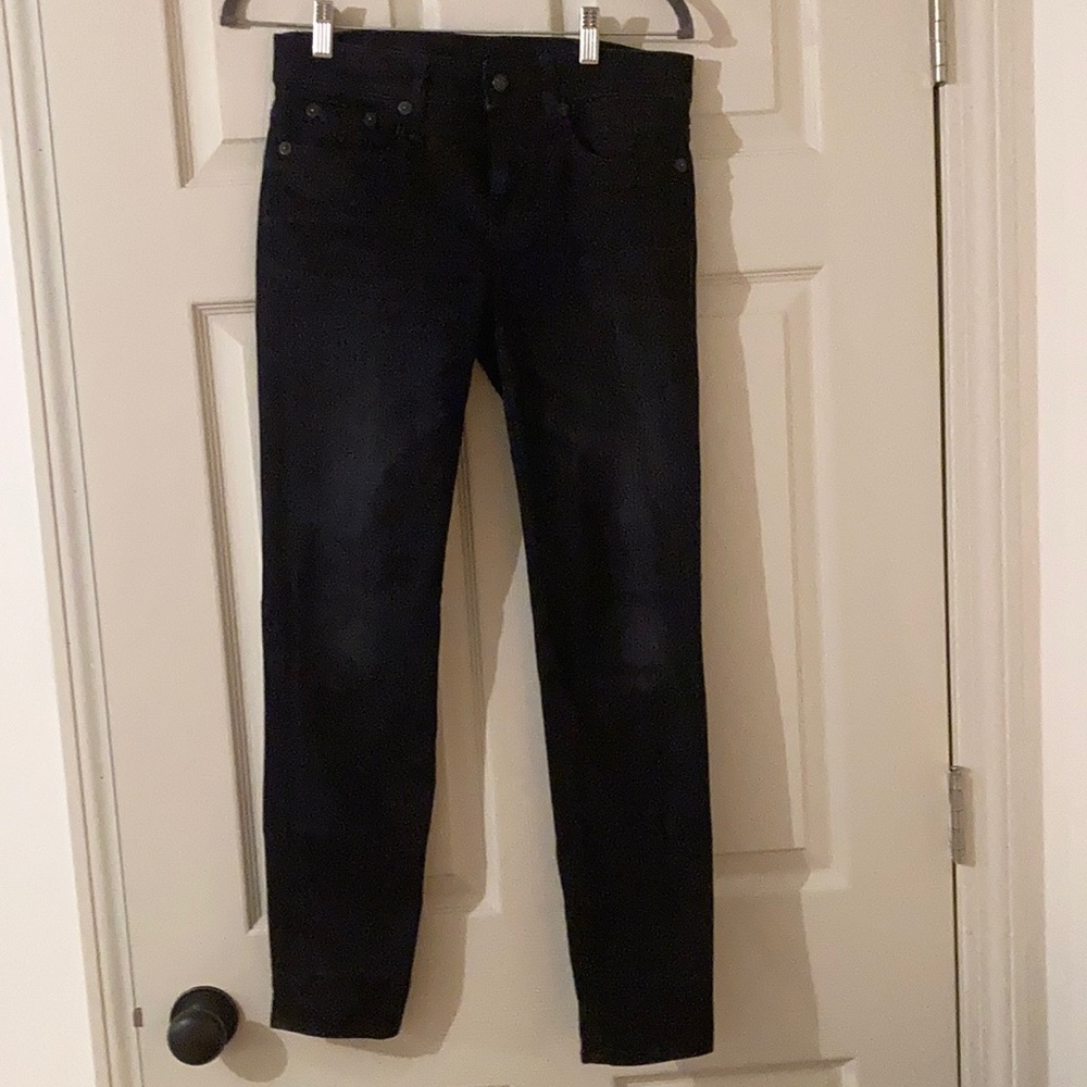 R13 relaxed skinny jeans black 24